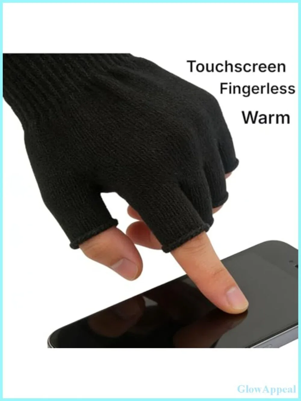 Fingerless Gloves Half Finger Knit Thermal Winter Driving Cycling Texting Unisex